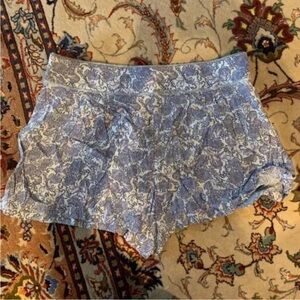 Blue Patterned Loose Pull On Forever 21 Shorts [Small]